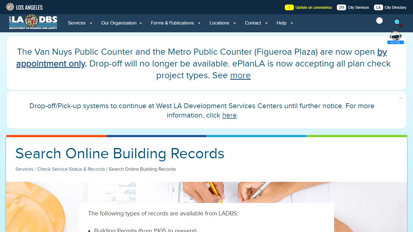 Search Online Building Records | LADBS